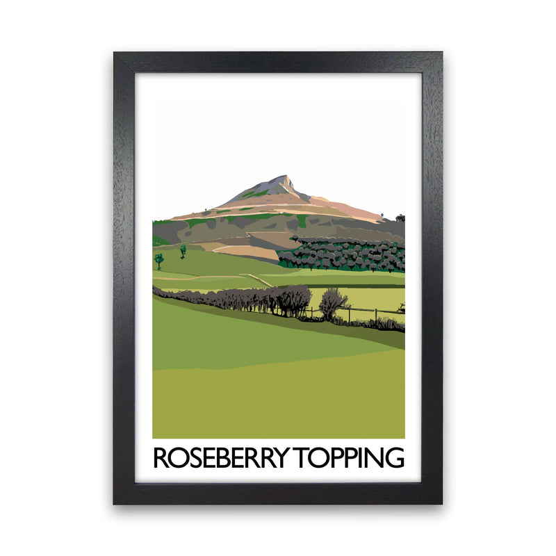 Roseberry Topping Art Print by Richard O'Neill Black Grain