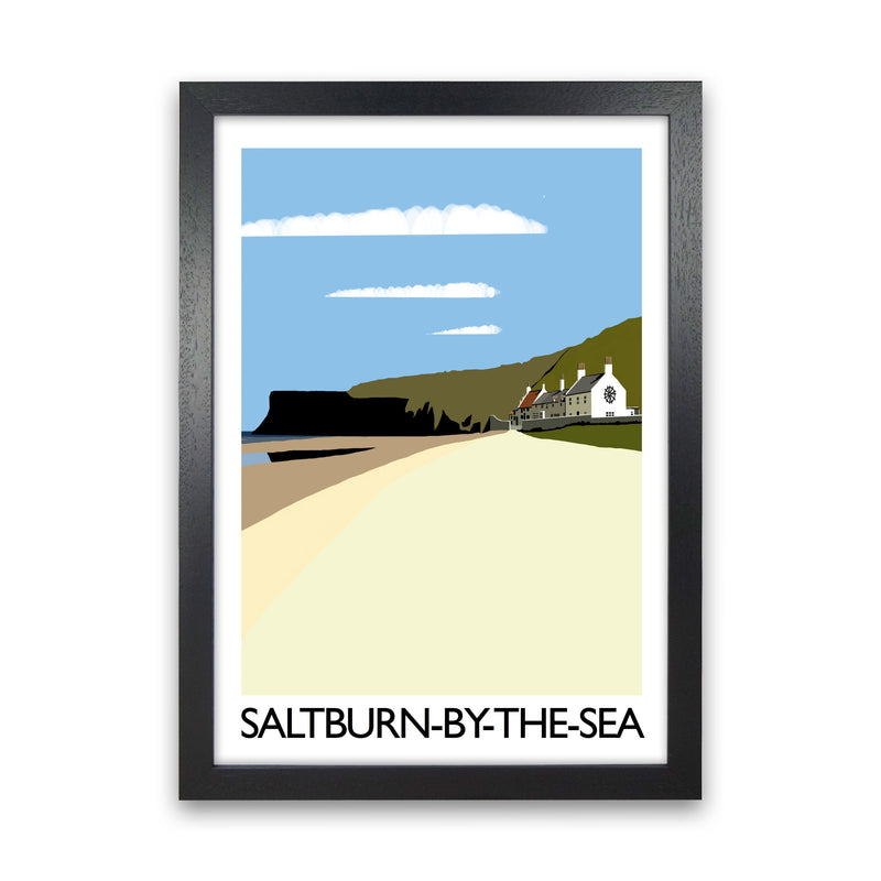 Saltburn-By-The-Sea Art Print by Richard O'Neill Black Grain