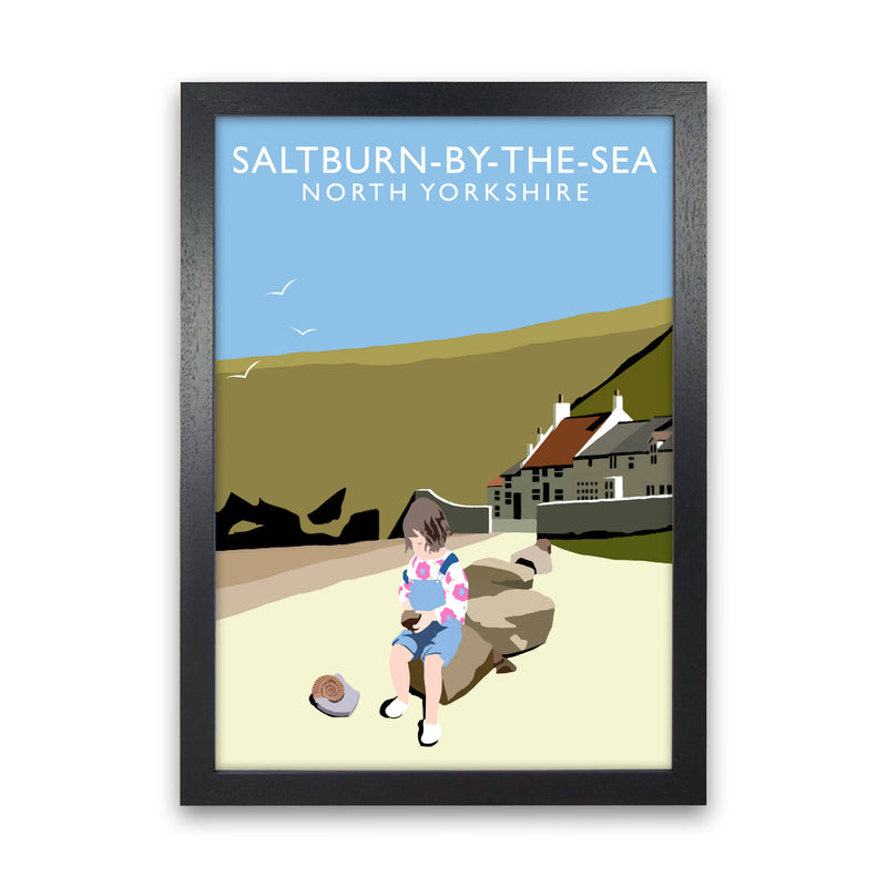 Saltburn-By-The-Sea North Yorkshire Art Print by Richard O'Neill Black Grain
