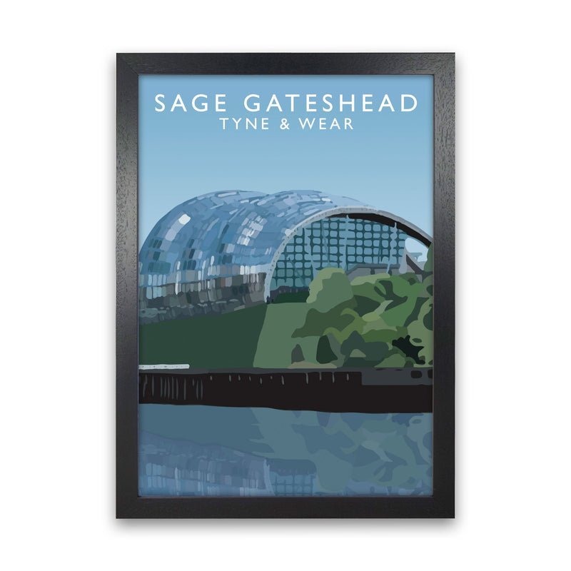 Sage Gateshead Tyne & Wear Art Print by Richard O'Neill Black Grain