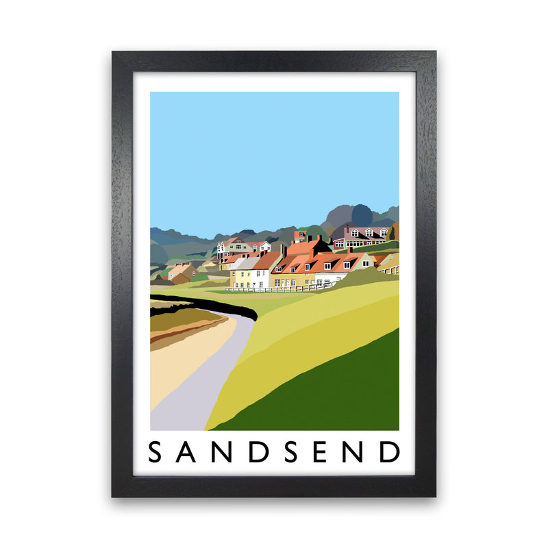 Sandsend Art Print by Richard O'Neill Black Grain