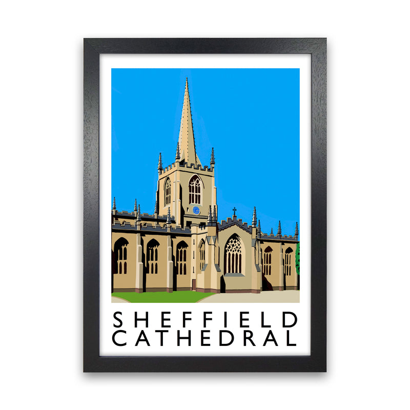 Sheffield Cathedral Art Print by Richard O'Neill Black Grain
