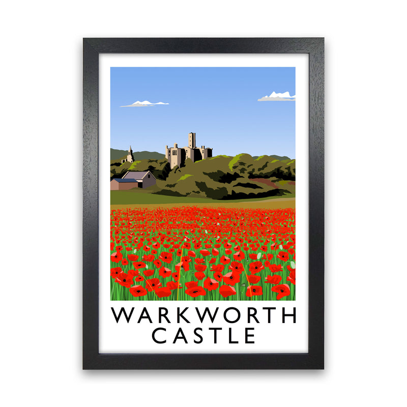 Warkworth Castle Art Print by Richard O'Neill Black Grain