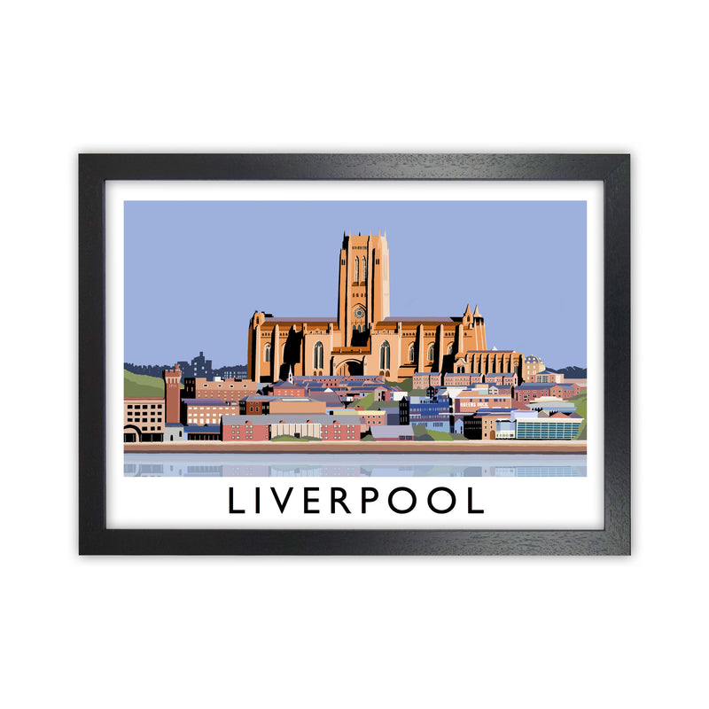 Liverpool Framed Digital Art Print by Richard O'Neill Black Grain