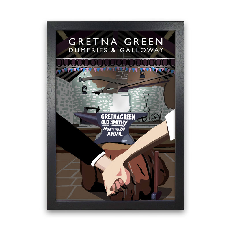 Gretna Green Dumfries & Galloway Art Print by Richard O'Neill Black Grain