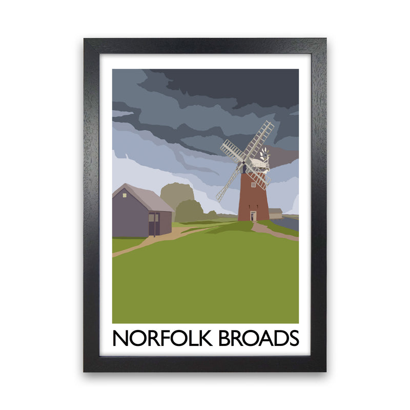 Norfolk Broads Art Print by Richard O'Neill Black Grain