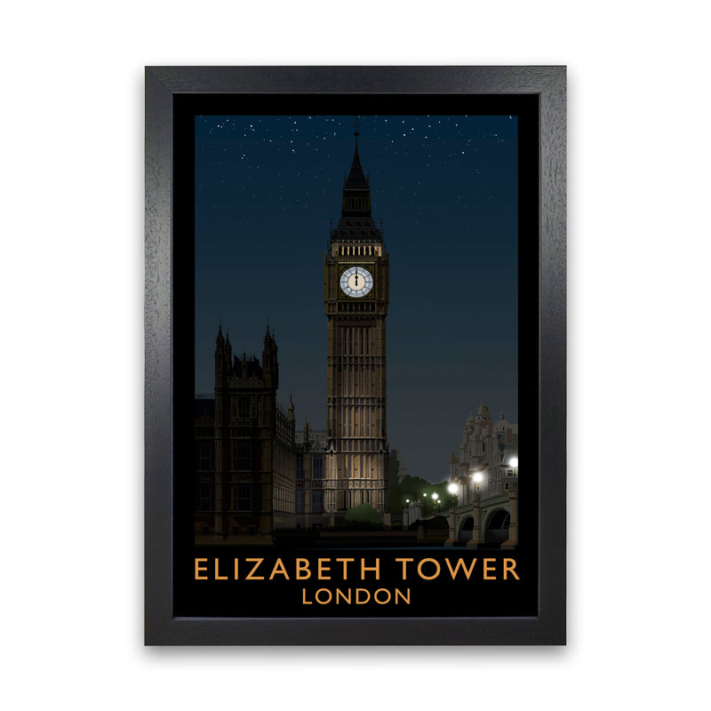 Elizabeth Tower by Richard O'Neill Black Grain