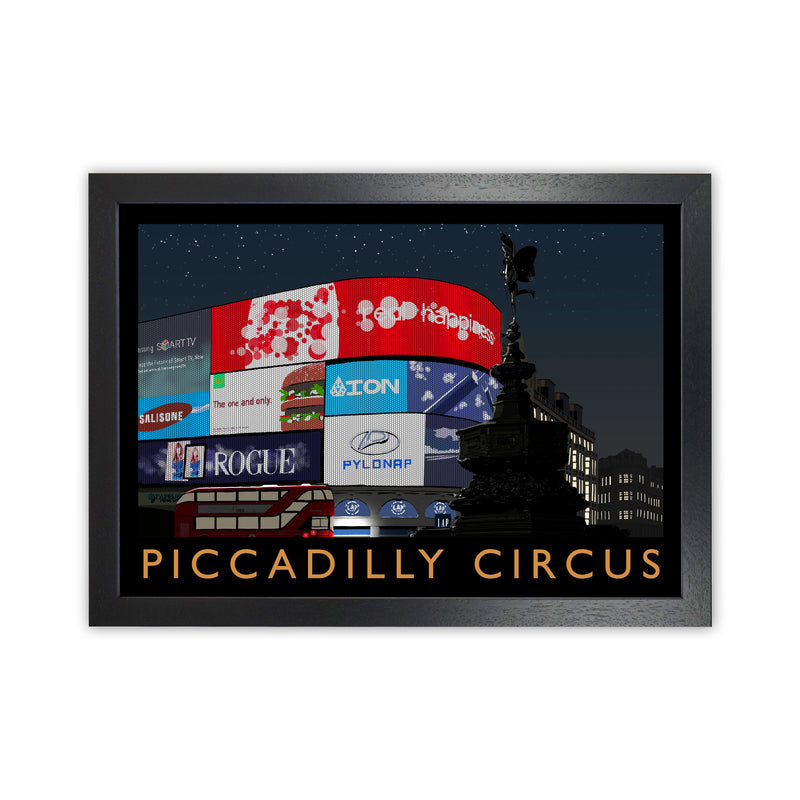 Piccadilly Circus by Richard O'Neill Black Grain
