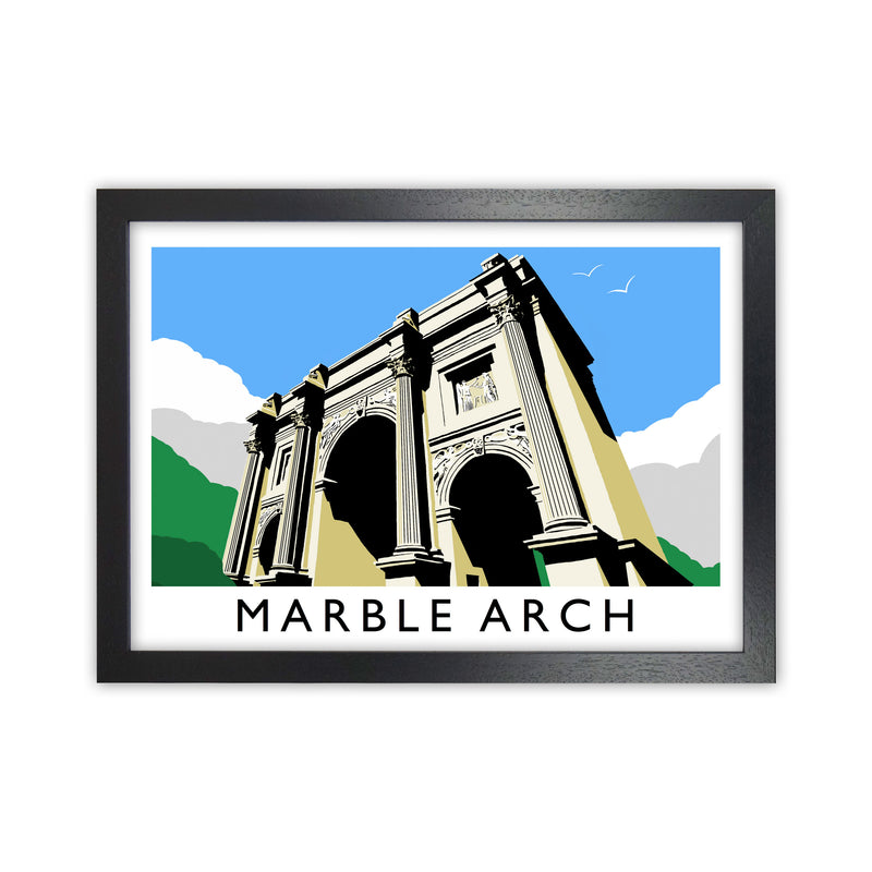 Marble Arch London Art Print by Richard O'Neill Black Grain