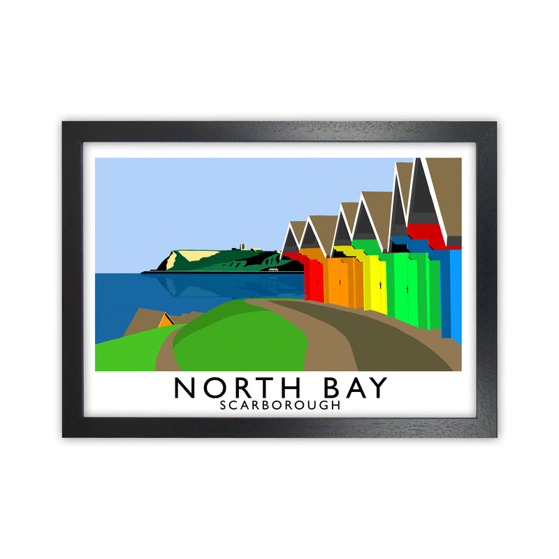 North Bay Scarborough North Yorkshire Coast Art Print by Richard O'Neill Black Grain