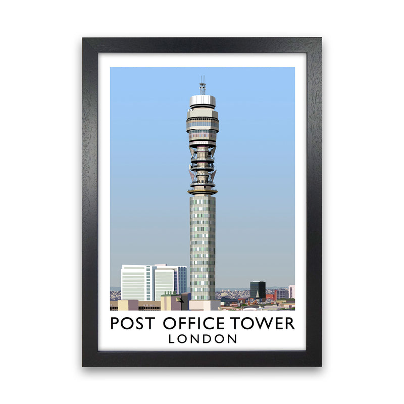 Post Office Tower London Art Print by Richard O'Neill Black Grain