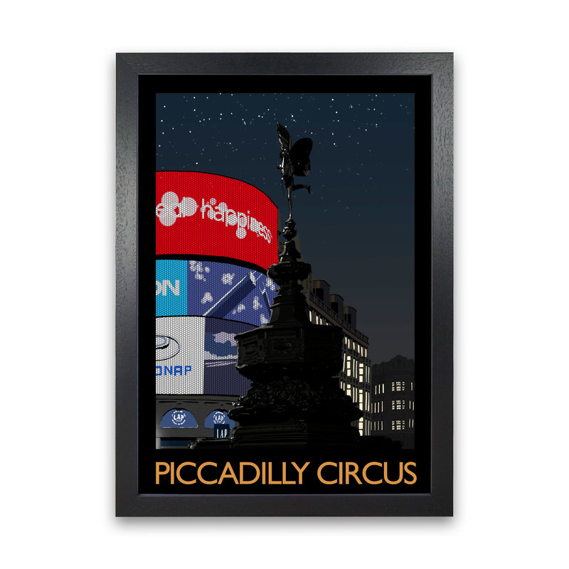 Piccadilly Circus by Richard O'Neill Black Grain