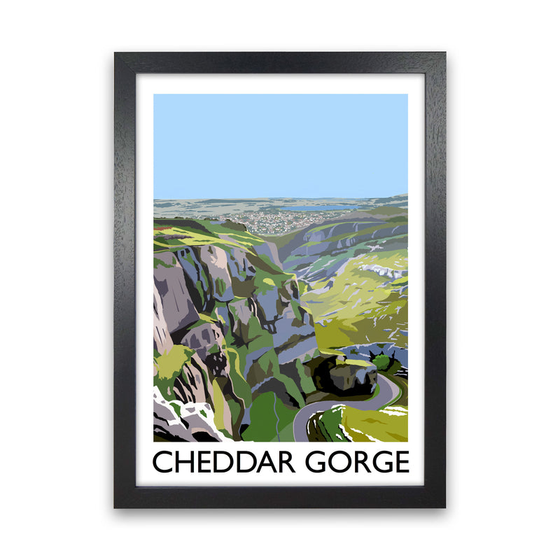 Cheddar Gorge Art Print by Richard O'Neill Black Grain