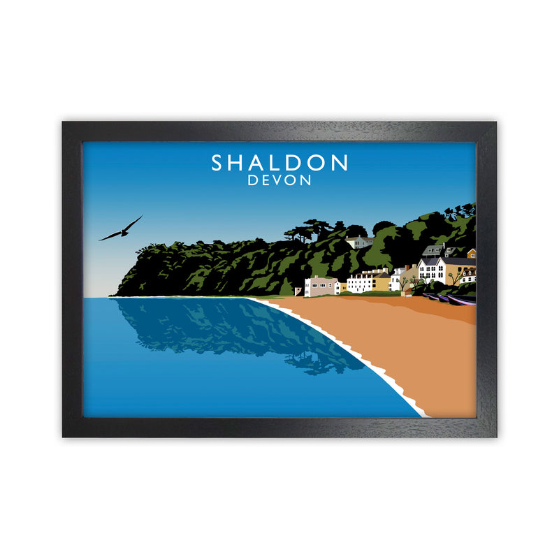 Shaldon Devon Art Print by Richard O'Neill Black Grain