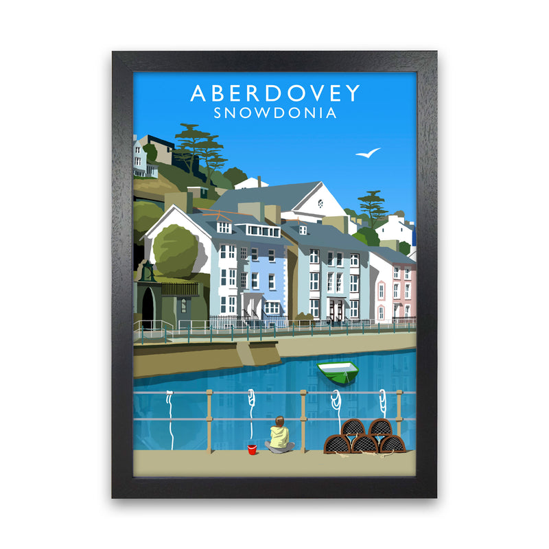 Aberdovey Snowdonia Art Print by Richard O'Neill Black Grain
