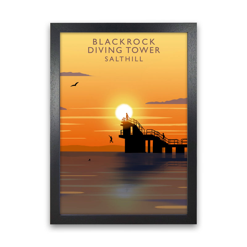 Blackrock Diving Tower (Sunset) (Portrait) by Richard O'Neill Black Grain