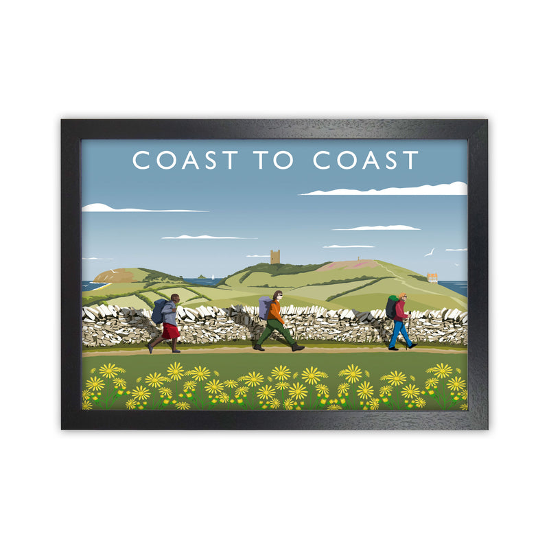 Coast To Coast Art Print by Richard O'Neill Black Grain