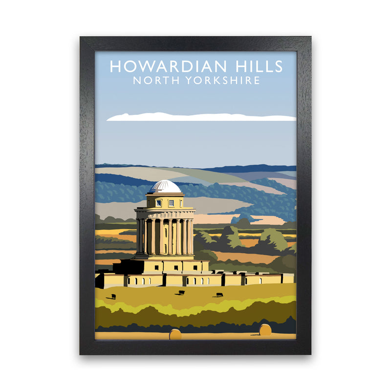 Howardian Hills (Portrait) by Richard O'Neill Yorkshire Art Print Black Grain