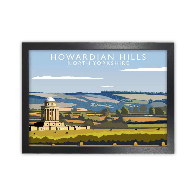 Howardian Hills (Landscape) by Richard O'Neill Yorkshire Art Print Poster Black Grain