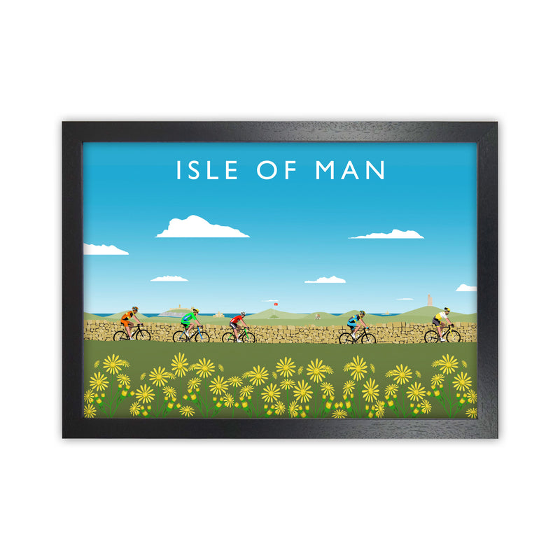 Isle Of Man Cycling (Landscape) by Richard O'Neill Black Grain