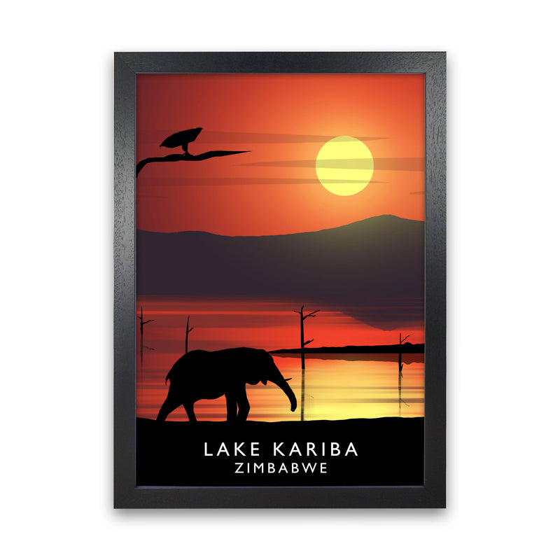 Lake Kariba (Portrait) by Richard O'Neill Black Grain
