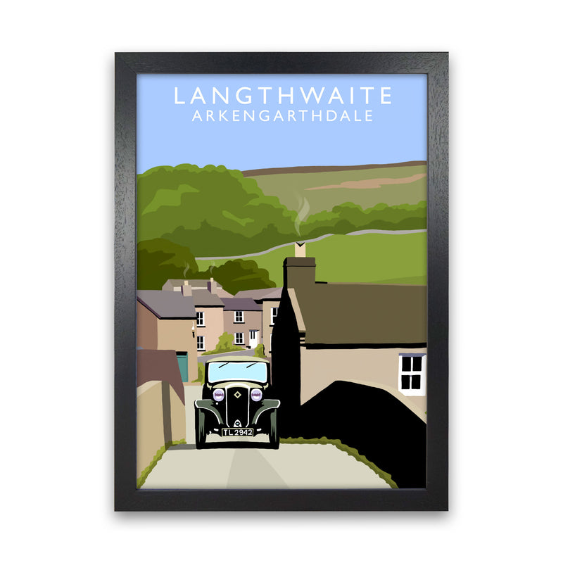 Langthwaite (Portrait) by Richard O'Neill Richard O'Neill Yorkshire Art Print Black Grain