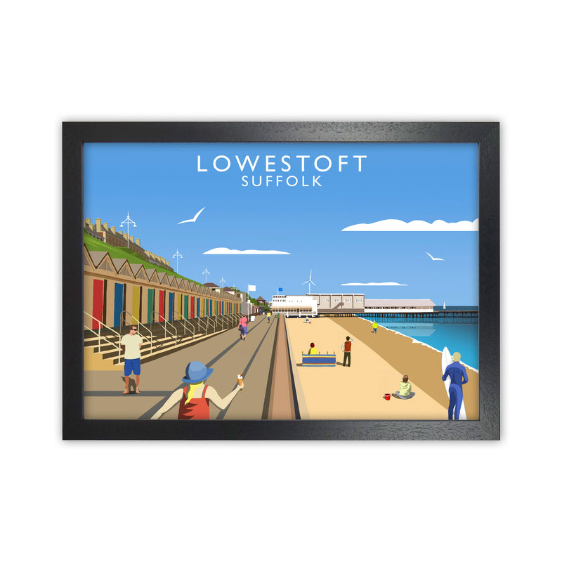 Lowestoft Suffolk Framed Digital Art Print by Richard O'Neill Black Grain