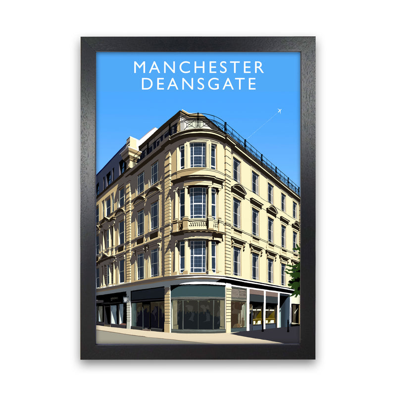 Manchester Deansgate (Portrait) by Richard O'Neill Black Grain