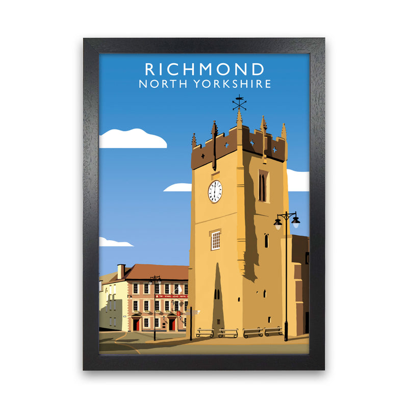 Richmond (Portrait) by Richard O'Neill Richard O'Neill Yorkshire Art Print Black Grain