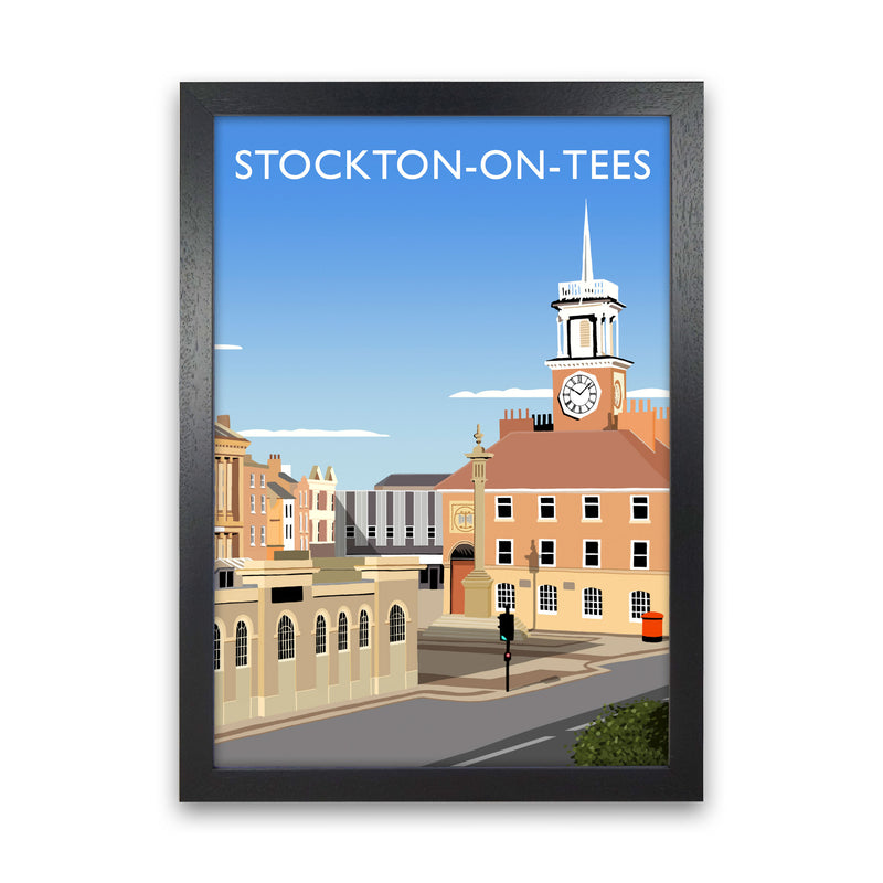 Stockton On Tees (Portrait) by Richard O'Neill Black Grain