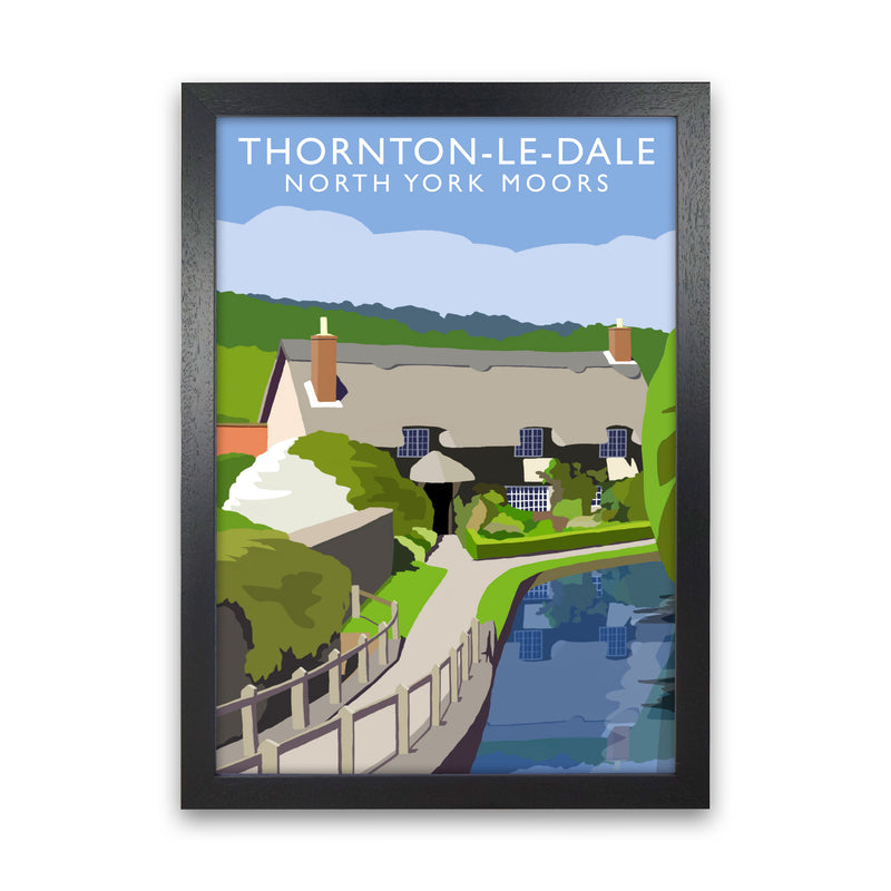 Thornton-Le-Dale (Portrait) by Richard O'Neill Yorkshire Art Print Black Grain