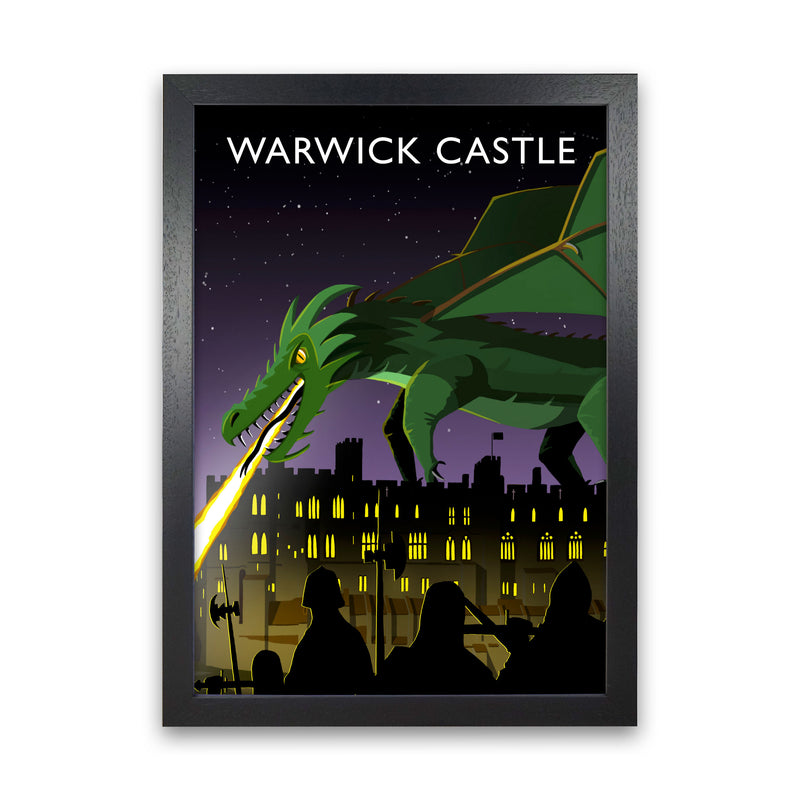 Warwick Castle With Dragon (Portrait) by Richard O'Neill Black Grain