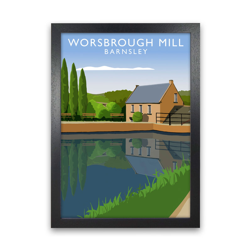 Worsbrough Mill (Portrait) by Richard O'Neill Yorkshire Art Print Black Grain
