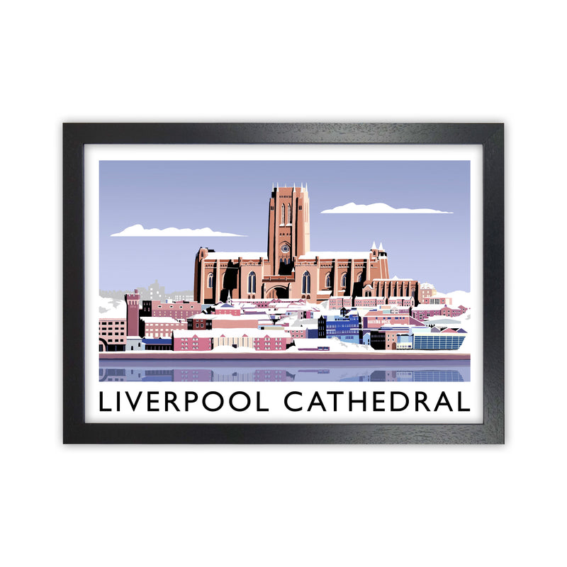 Liverpool Cathedral In Snow by Richard O'Neill Black Grain