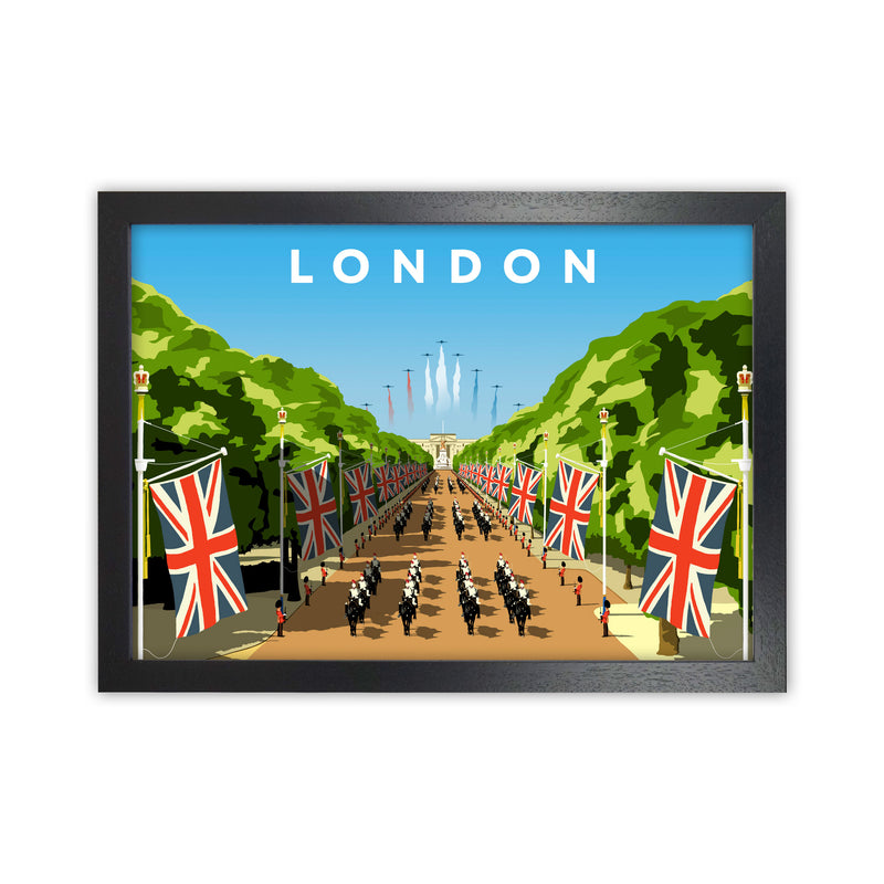 London Art Print by Richard O'Neill Black Grain