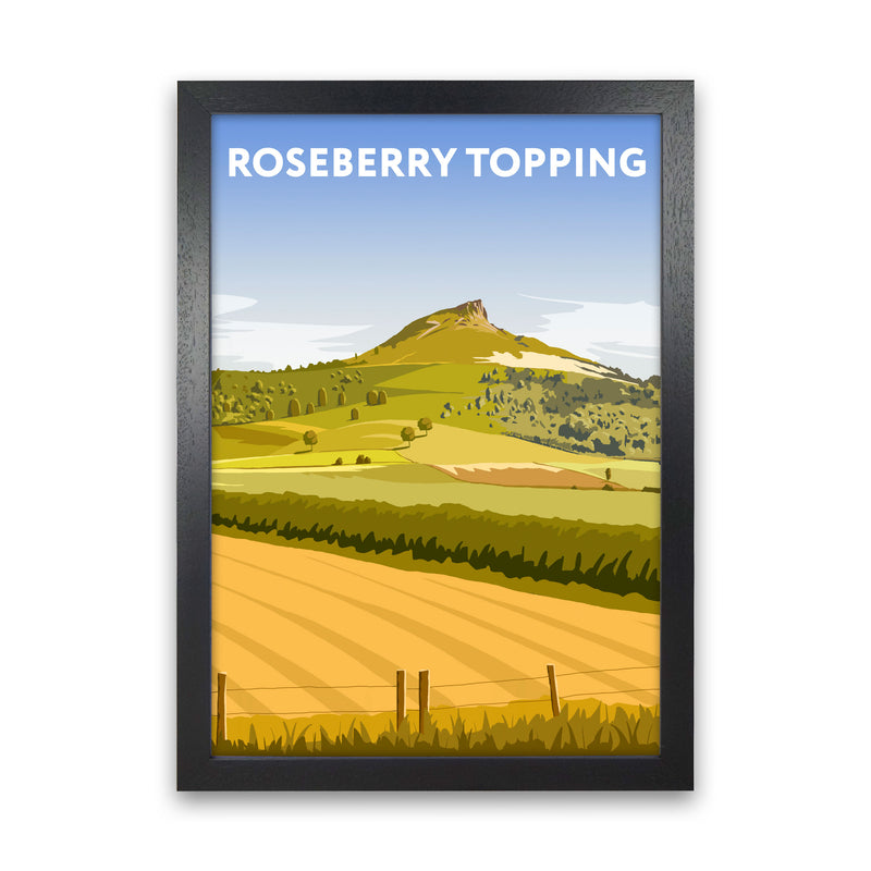 Roseberry Topping2 Portrait by Richard O'Neill Black Grain