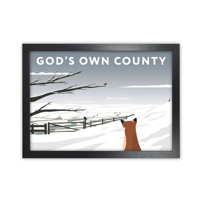 Gods Own County Snow by Richard O'Neill Black Grain