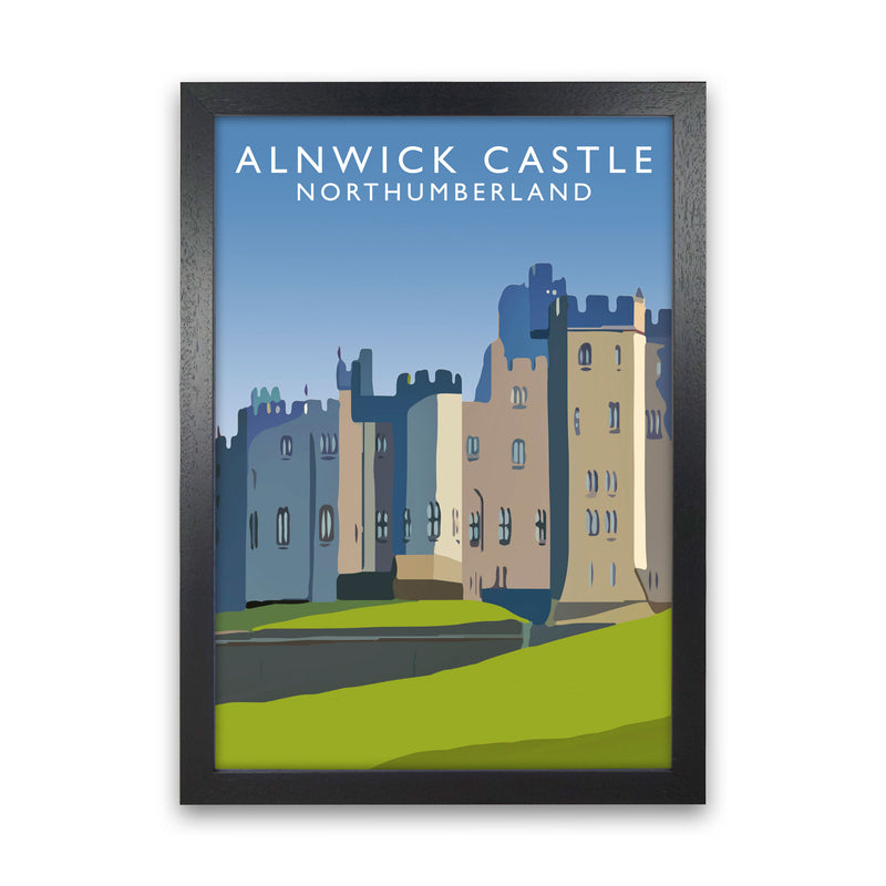 Alnwick Castle2 Portrait by Richard O'Neill Black Grain