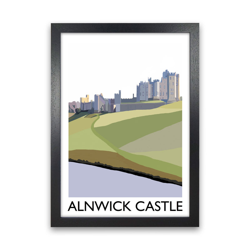 Alnwick Castle Portrait by Richard O'Neill Black Grain