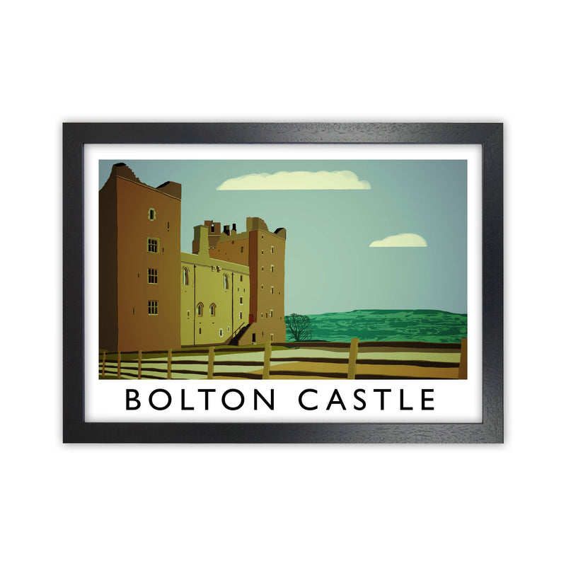 Bolton Castle Art Print by Richard O'Neill Black Grain