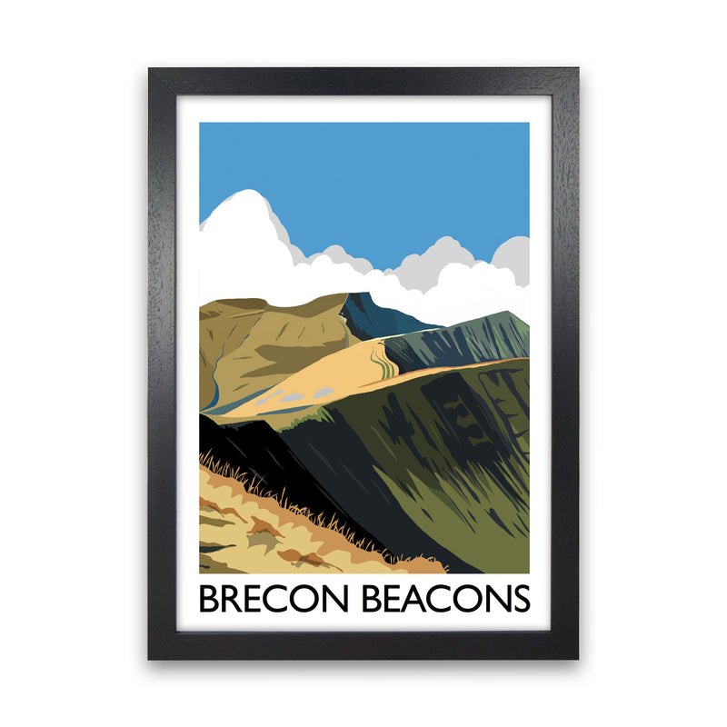Brecon Beacons Art Print by Richard O'Neill Black Grain