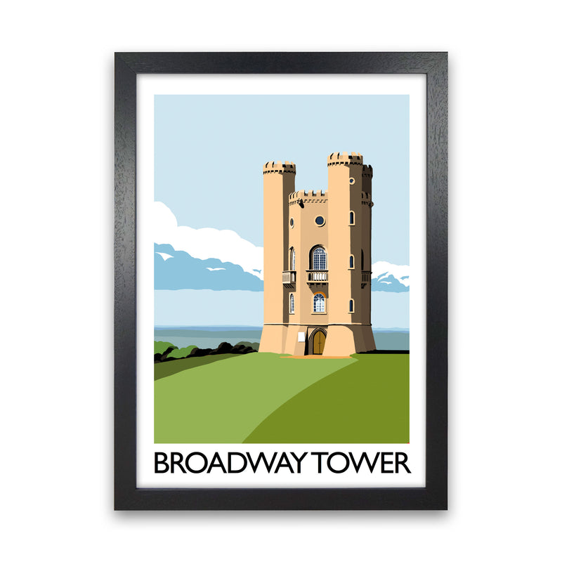 Broadway Tower Art Print by Richard O'Neill Black Grain