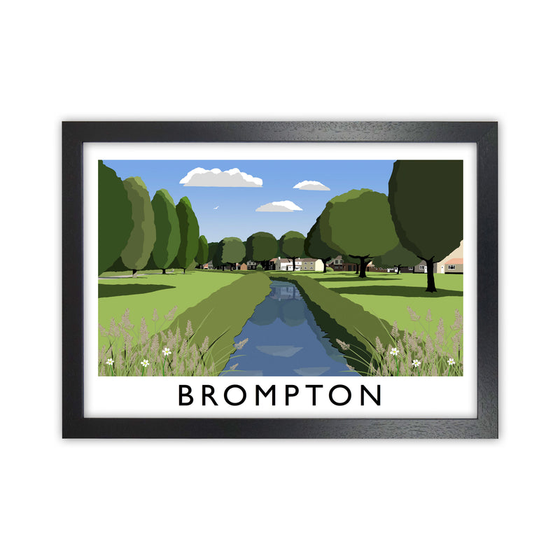 Brompton Art Print by Richard O'Neill Black Grain