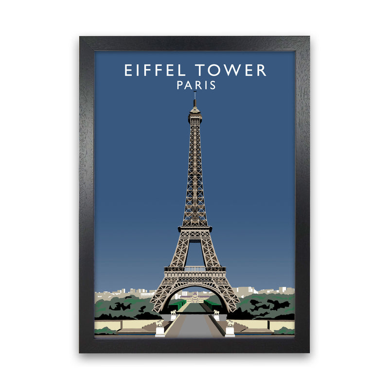 Eiffel Tower Portrait by Richard O'Neill Black Grain