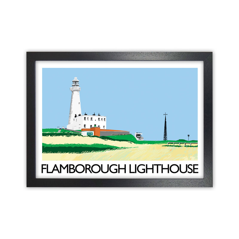 Flamborough Lighthouse Art Print by Richard O'Neill Black Grain