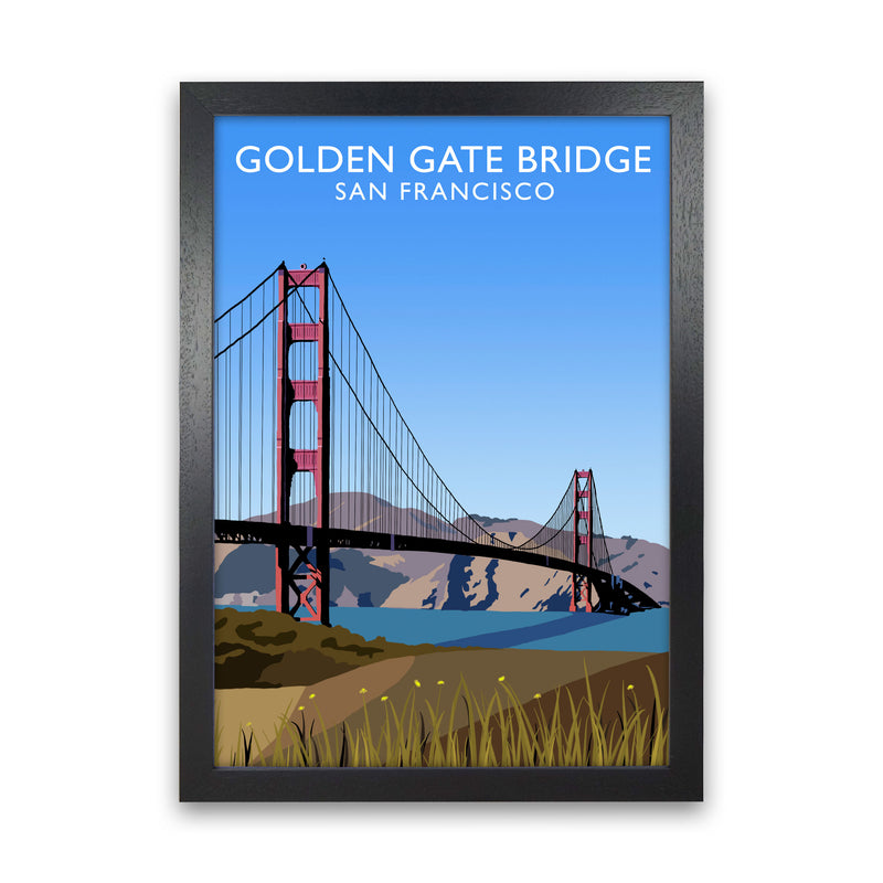 Golden Gate Bridge Portrait by Richard O'Neill Black Grain