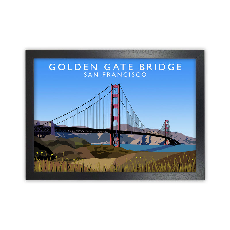 Golden Gate Bridge by Richard O'Neill Black Grain