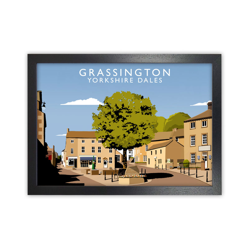Grassington Yorkshire Dales Art Print by Richard O'Neill Black Grain