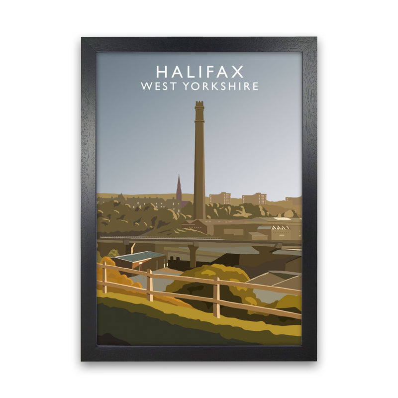 Halifax West Yorkshire Framed Digital Art Print by Richard O'Neill Black Grain
