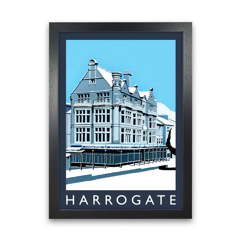 Harrogate Travel Art Print by Richard O'Neill, Framed Wall Art Black Grain